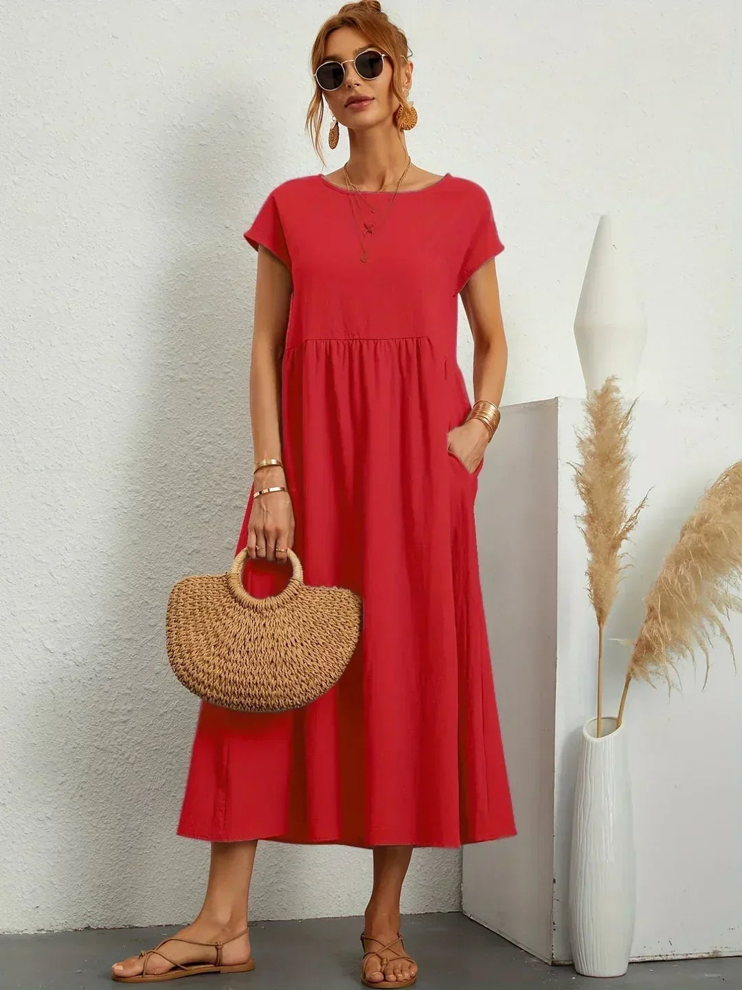 Gabrielle™ — Robe midi fluide élégance intemporelle