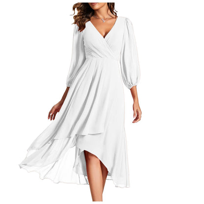 Laia - Robe à manches longues avec décolleté en V