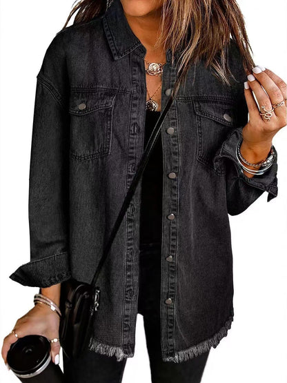 Giselle - Veste en Jean Intemporelle au Style Classique