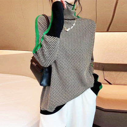 Eleanor | Col Montant Herringbone Luxe