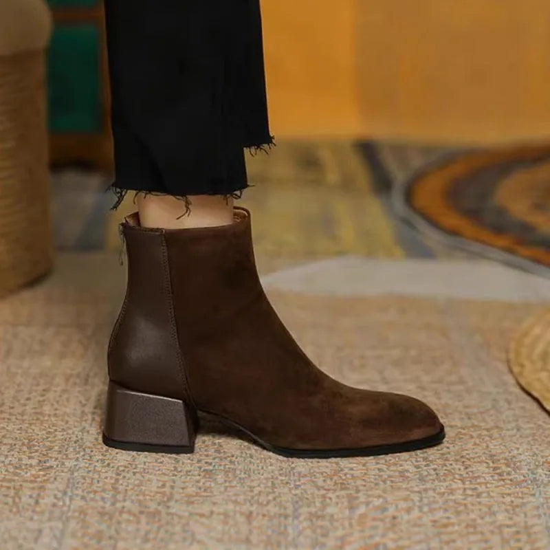 Bottes en Cuir Gelé
