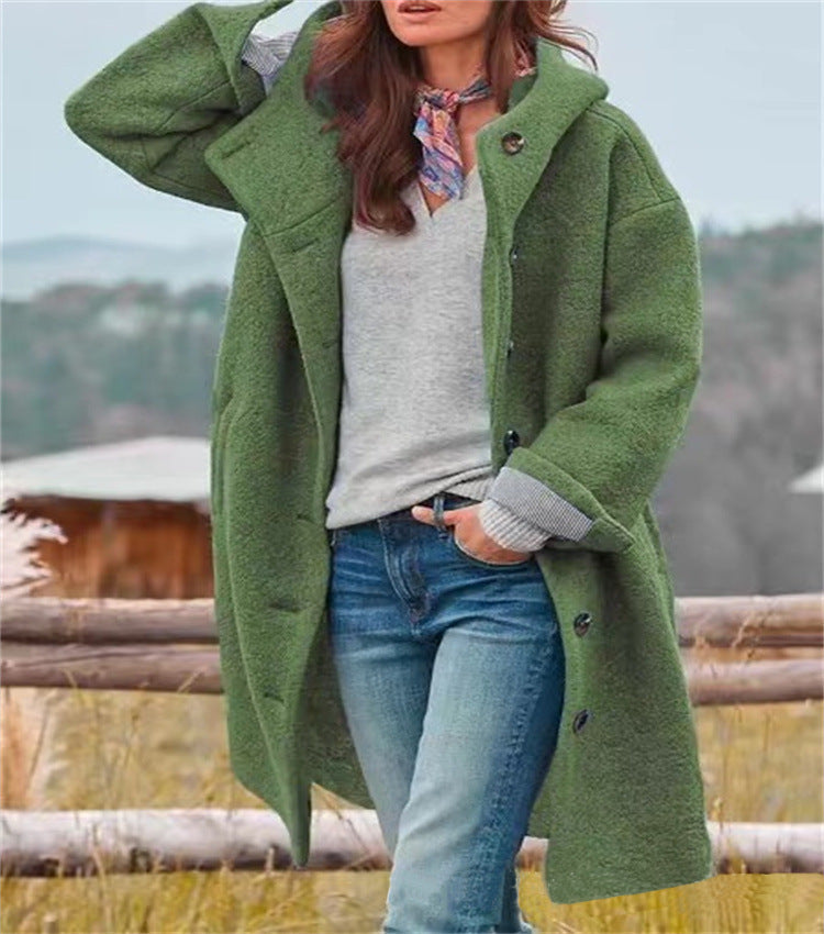 Aria™ - Élégant Manteau Long en Laine Chaude