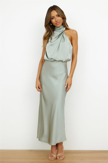 Elianna - Robe midi élégante avec décolleté asymétrique