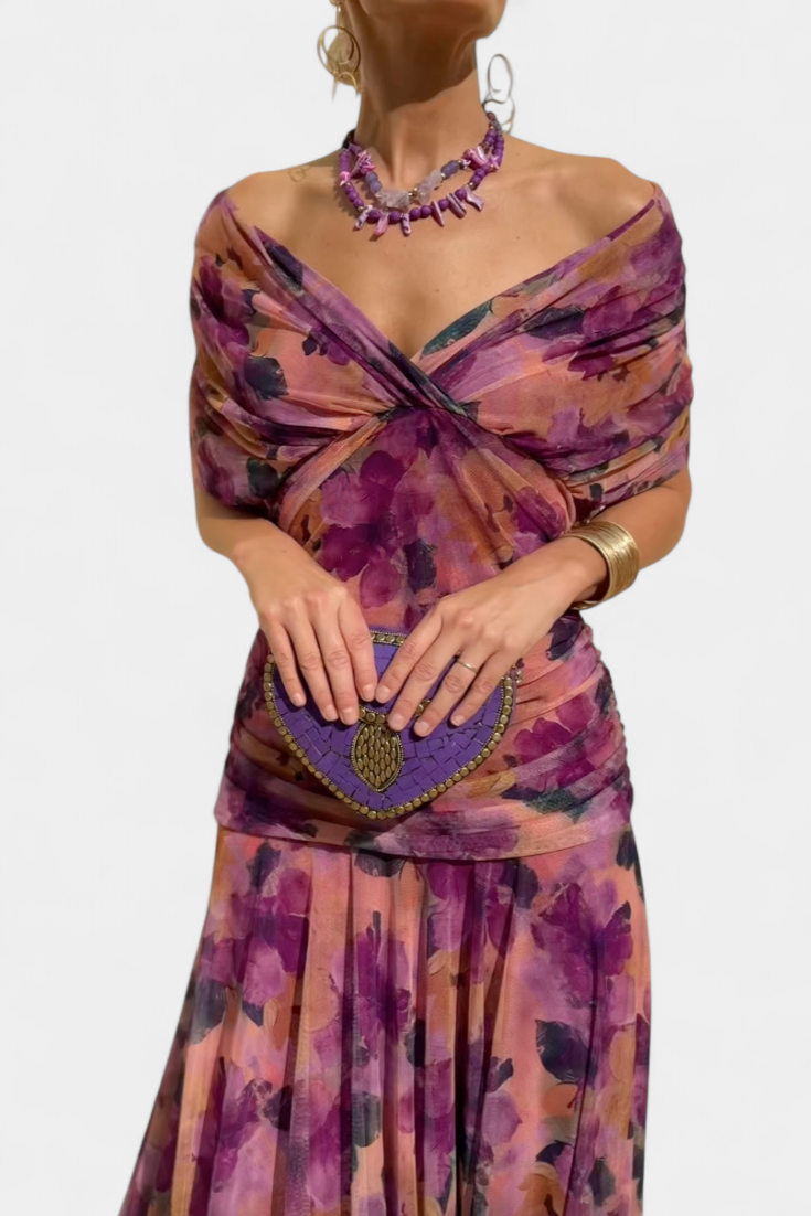 Florendra™ | Robe Longue Fleurie à Col V