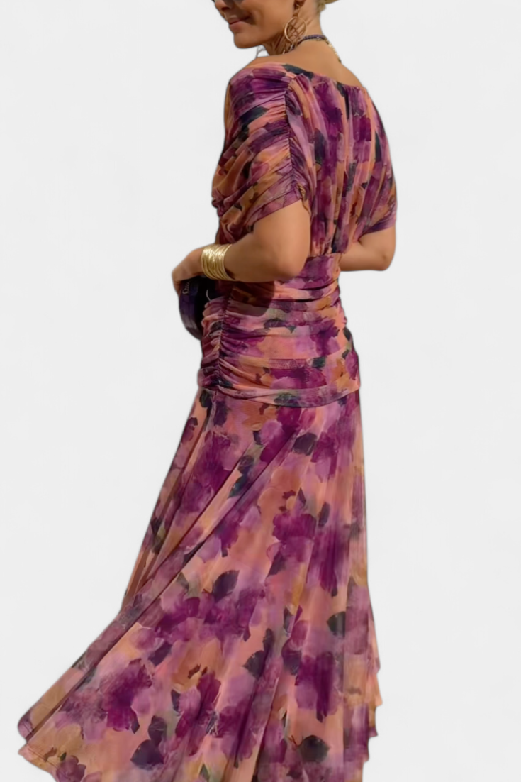 Florendra™ | Robe Longue Fleurie à Col V