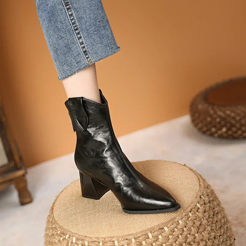 Bottes Chelsea à Talons Hauts Vintage