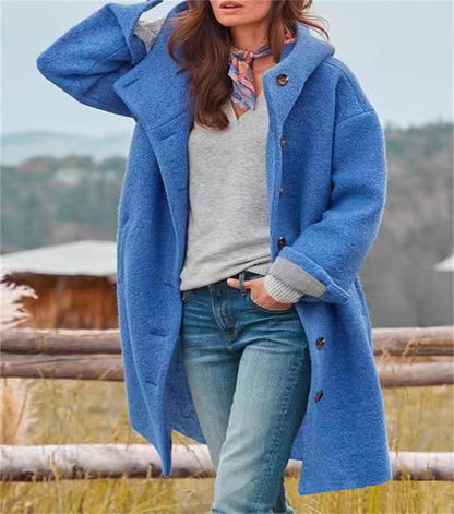 Aria™ - Élégant Manteau Long en Laine Chaude