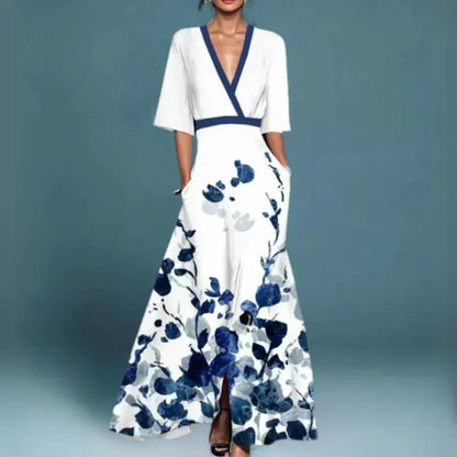 Evie - Robe Élégante avec Motif de Fleurs