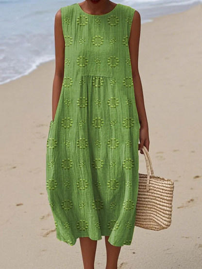 Rosa | Embroidered Midi Dress