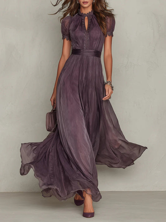 Petra - Robe Longue Élégante en Dentelle et Détails Raffinés