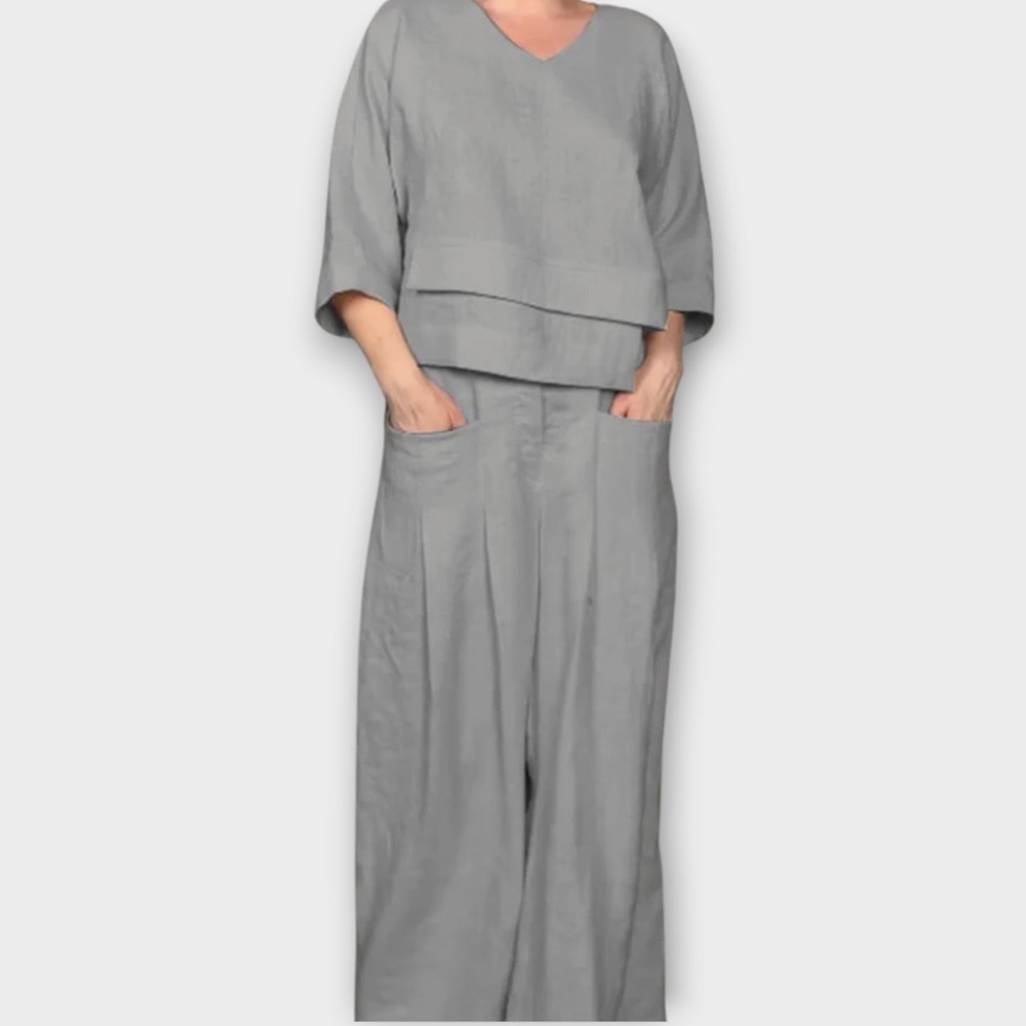 Ensemble Lounge en Deux Pièces avec Pantalon Large et Détendu