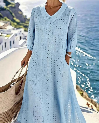Robe à Encolure Baby Doll Creuse