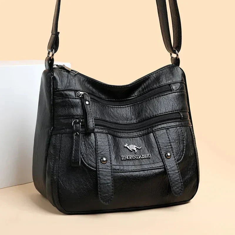 Wren | Sac en PU Cuir Rétro Multi-Poches Élégant