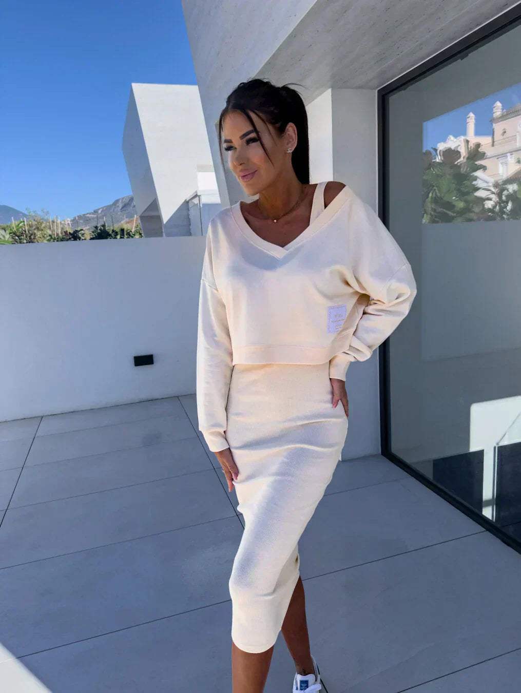 ONDINE – ROBE SUPERPOSÉE EN TRICOT ÉLÉGANTE DUO