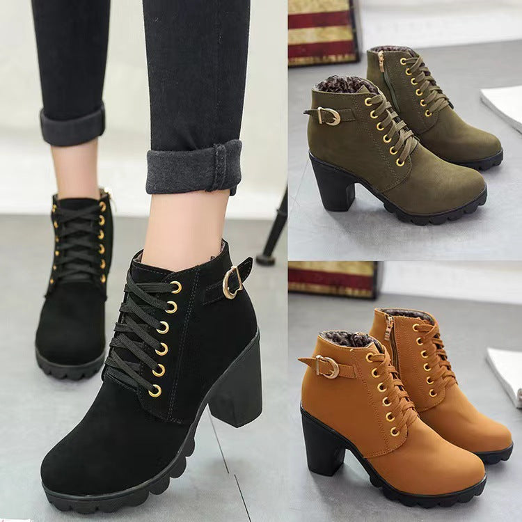 Stivali con Tacco Chunky da Donna