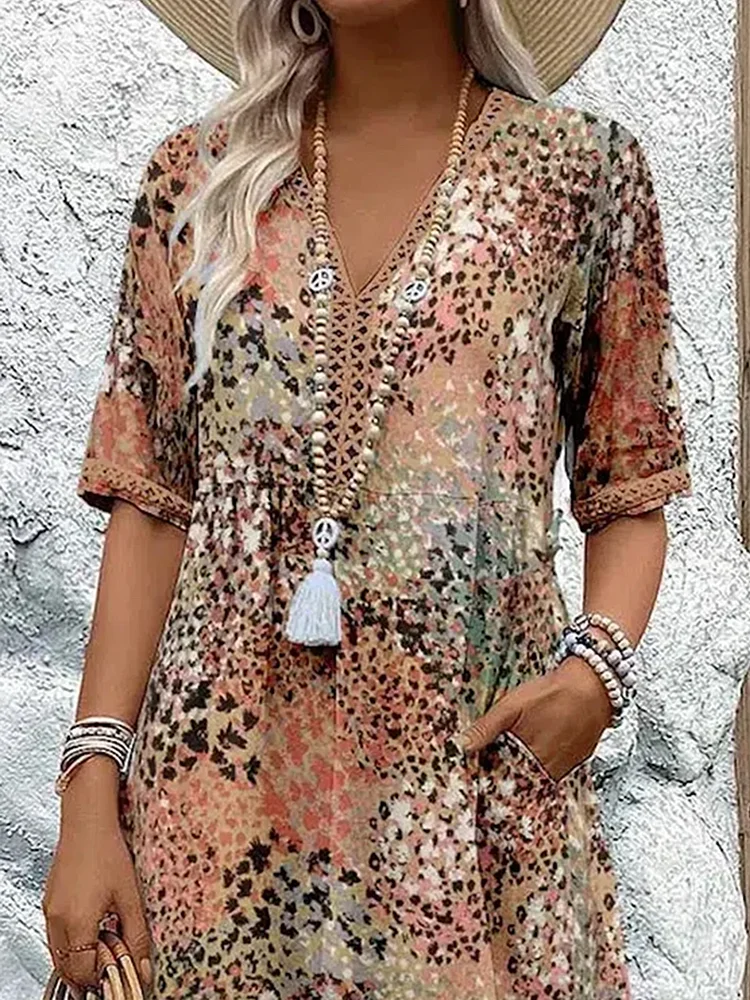 Caramina - Élégant Robe Midi Femme Douce