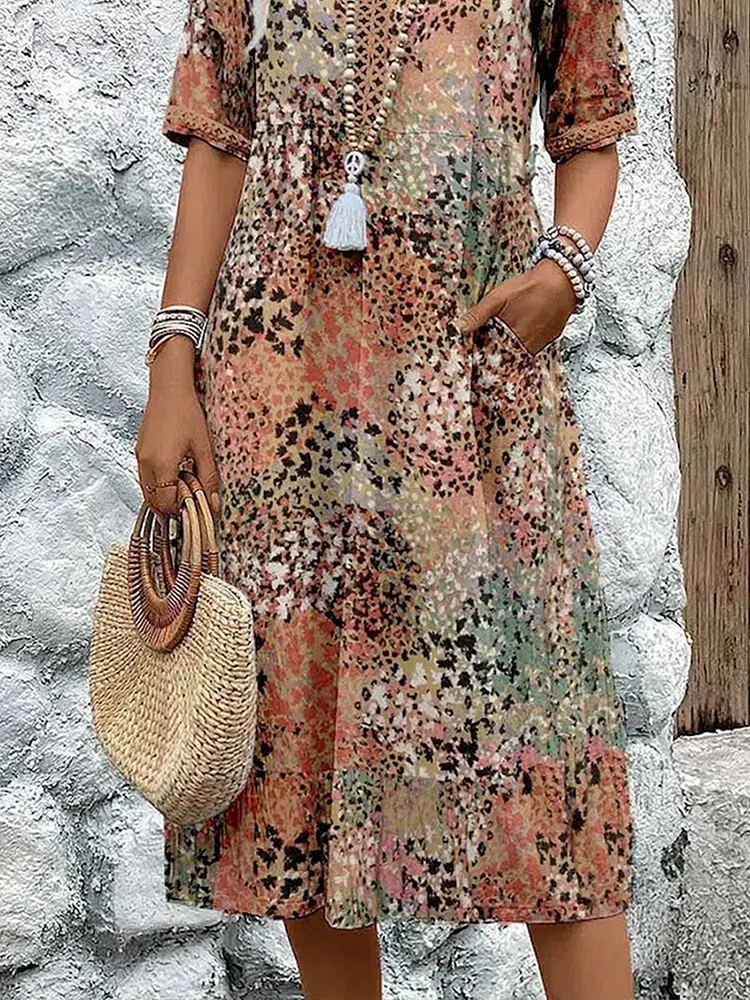 Harper - Robe midi élégante avec imprimé floral
