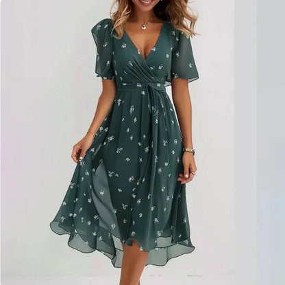 Annegret - Robe Femme Décolleté en V