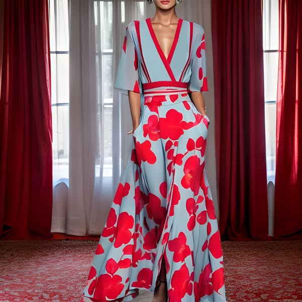 Ruby - Robe Élégante avec Motif Floral