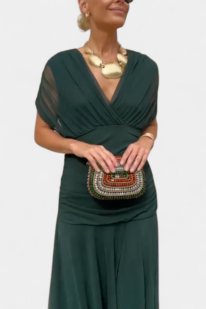 Florendra™ | Robe Longue Fleurie à Col V