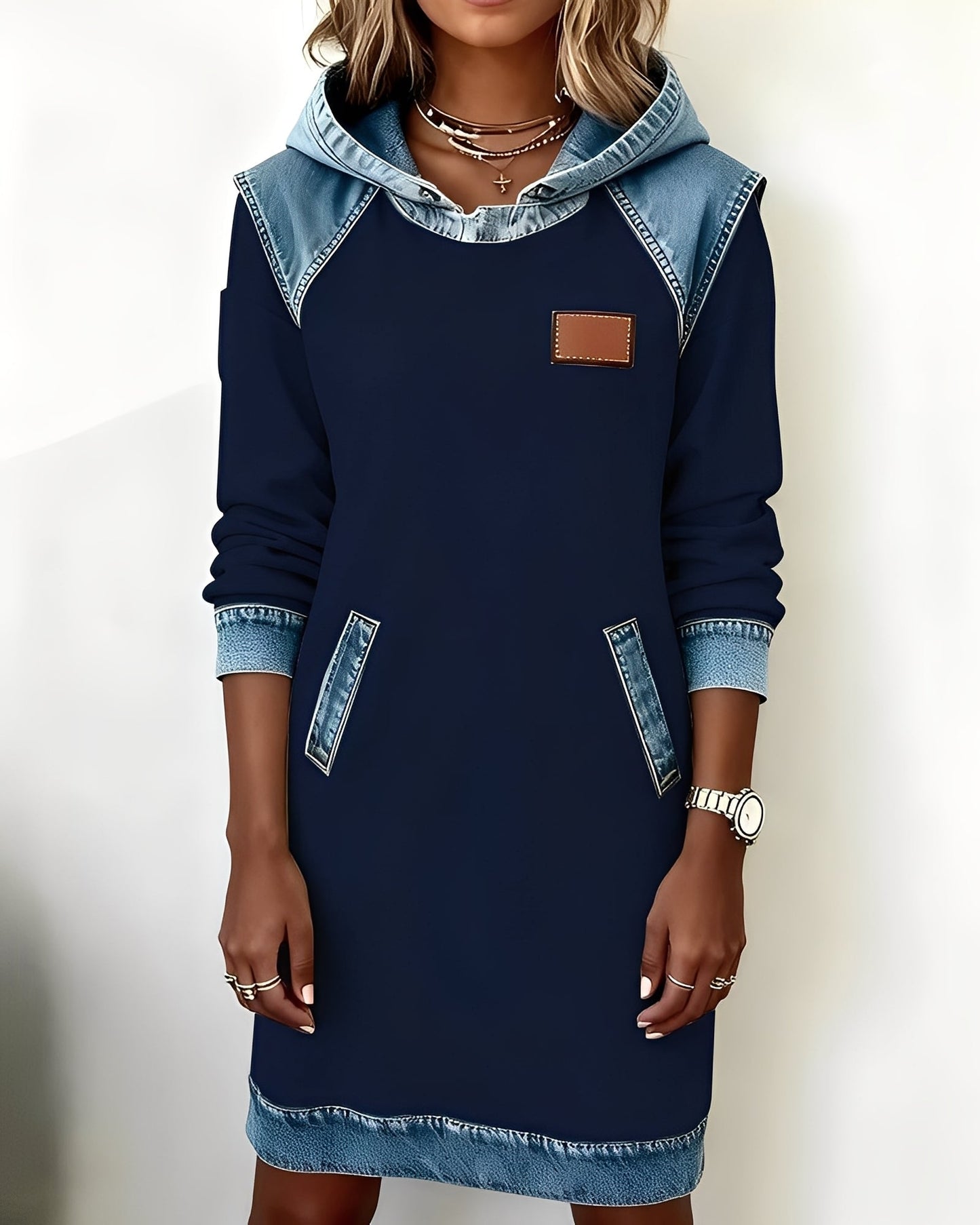 Catherine - Robe à capuche élégante avec poches pour femmes
