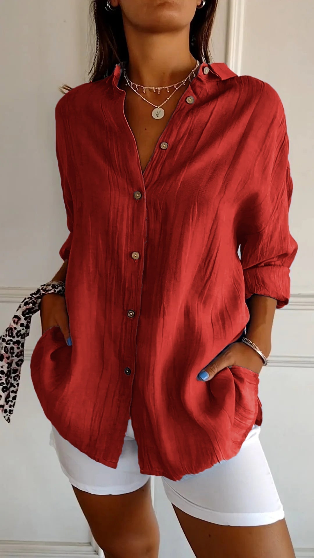 Sasha - Chemise Élégante avec Style Plissé