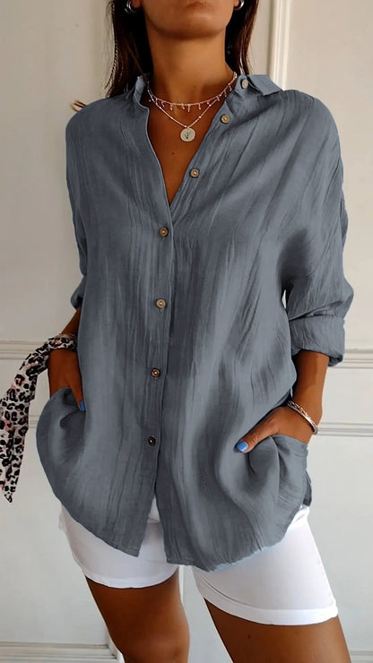 Sasha | Chemise Élégante avec Style Plissé