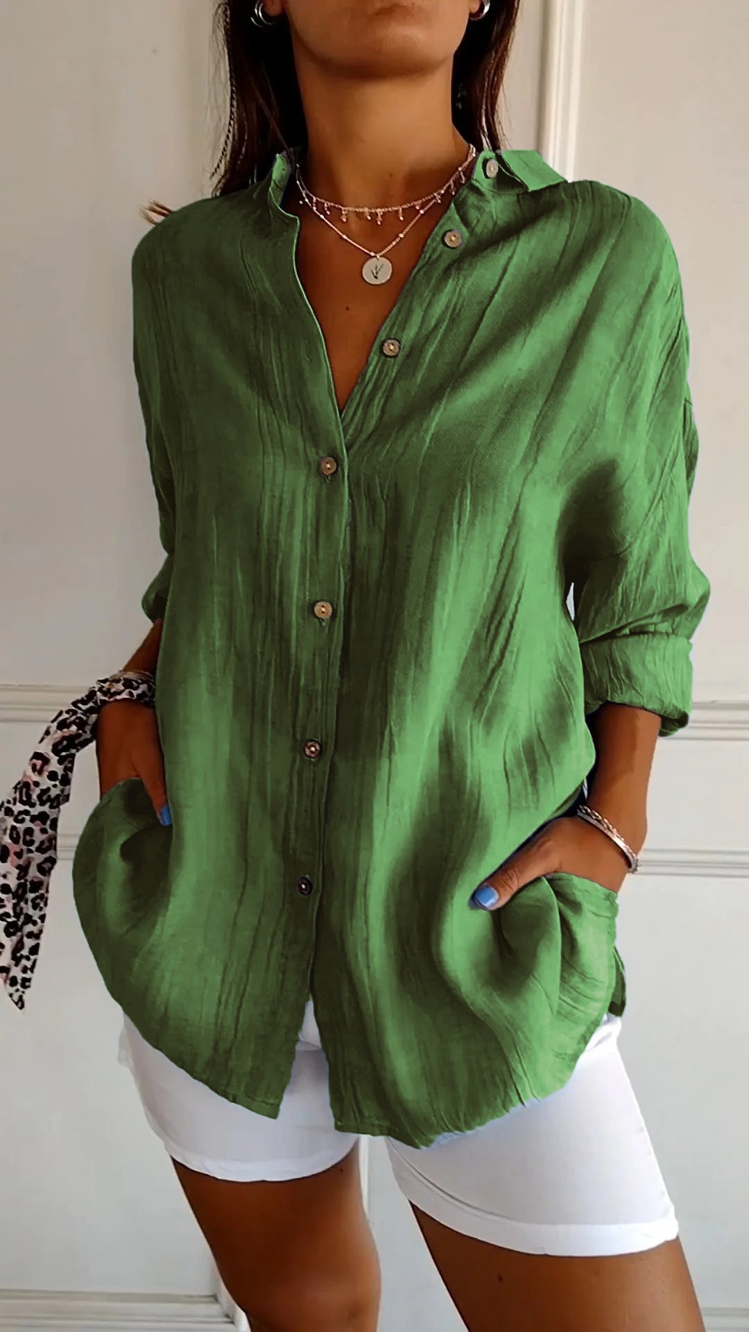 Sasha | Chemise Élégante avec Style Plissé
