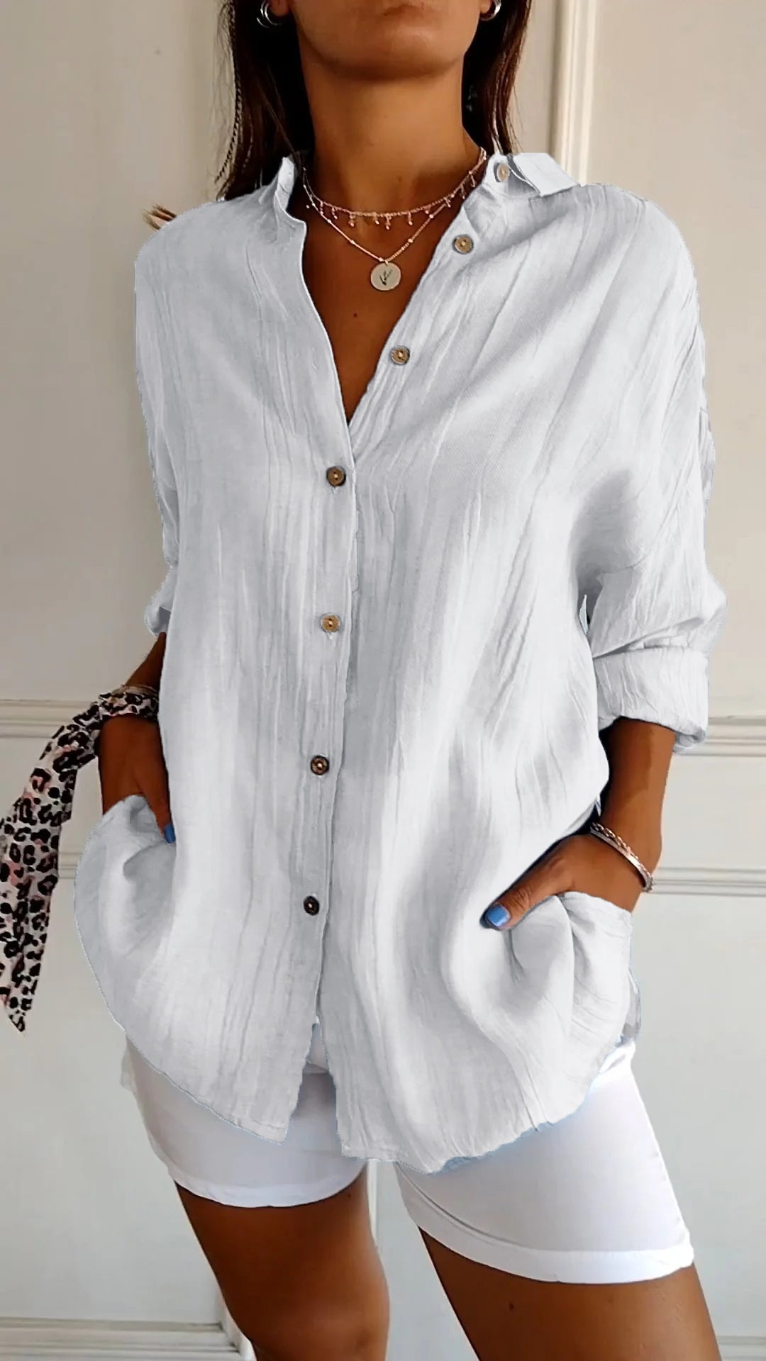 Sasha - Chemise Élégante avec Style Plissé
