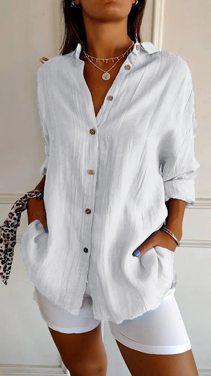 Sasha - Chemise Élégante avec Style Plissé