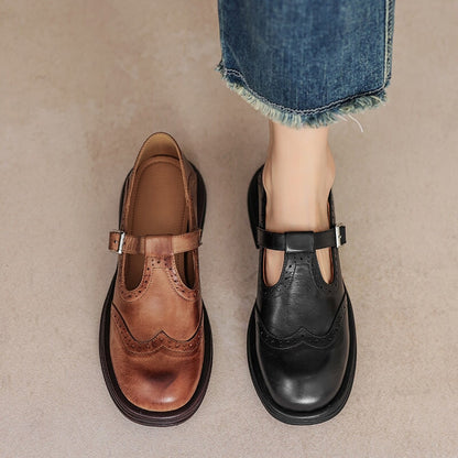 Mattea | Élégantes Mary Janes en Cuir