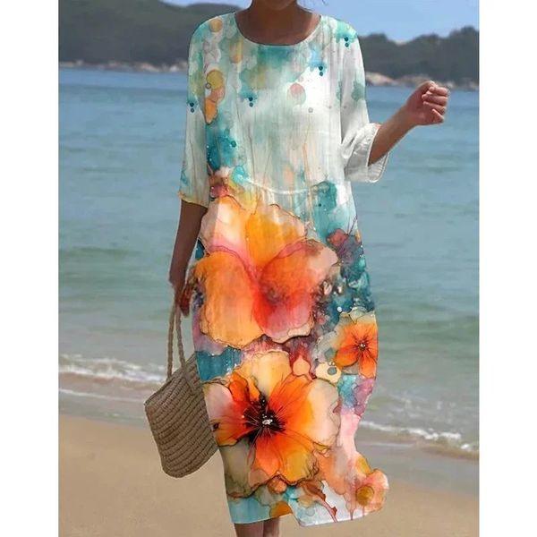 Miranda - Robes florales élégantes avec ventre couvert