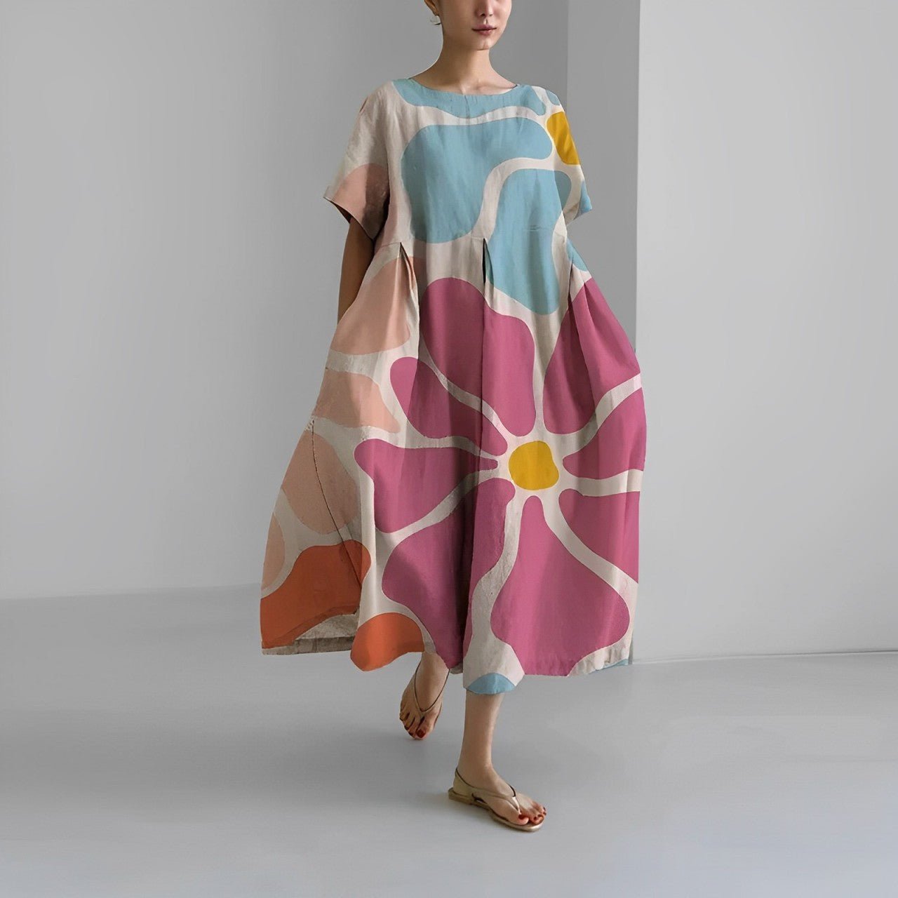 Naomi - Robe longue boho avec fleurs pour le printemps