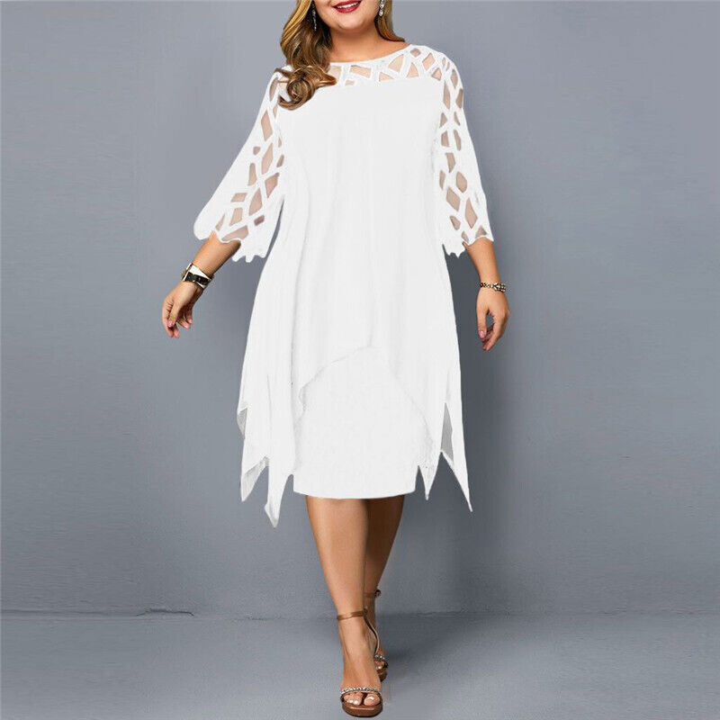 Cathryn - Élégant Robe Midi en Grande Taille