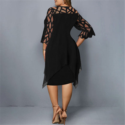 Cathryn - Élégant Robe Midi en Grande Taille