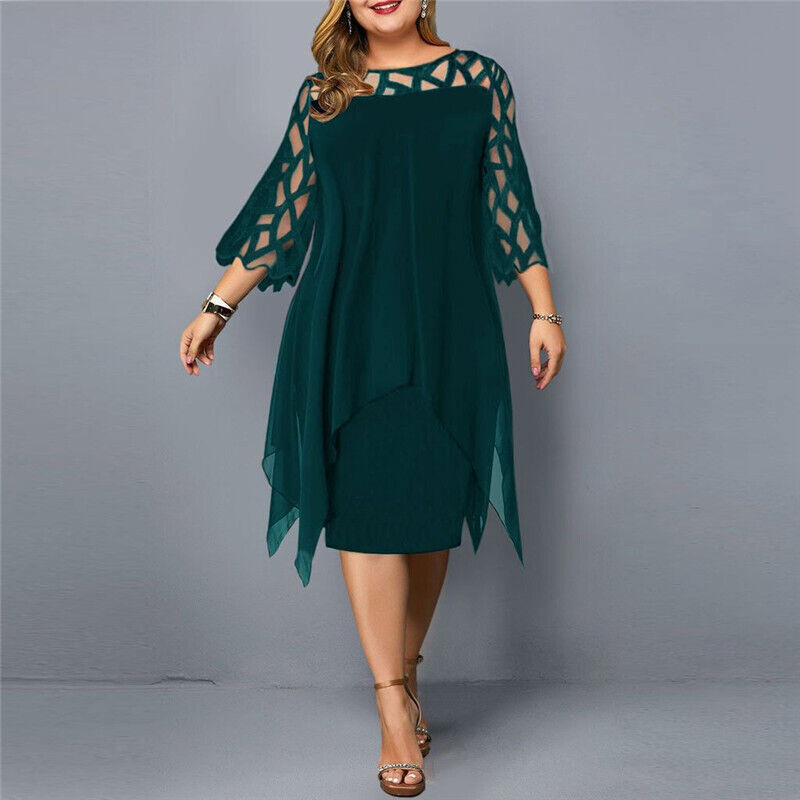 Kirsty | Élégant Robe Midi Grande Taille pour Femmes Modernes