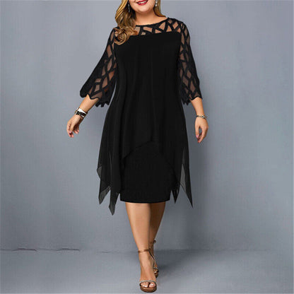 Kirsty | Élégant Robe Midi Grande Taille pour Femmes Modernes