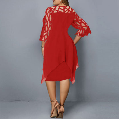 Cathryn - Élégant Robe Midi en Grande Taille