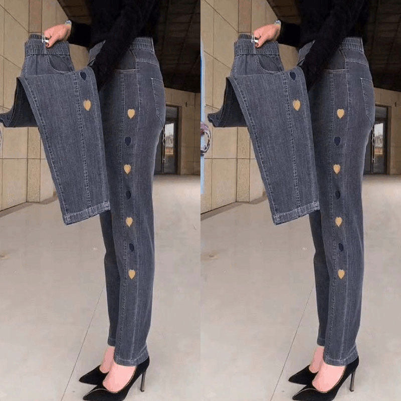 Soraya - Jeans Élastiques Avec Broderie