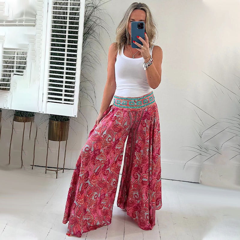 Reagan - Pantalons Boho Chic Légers