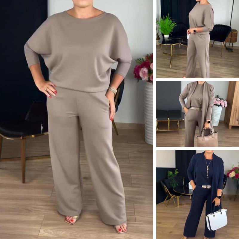 NATALIE - ENSEMBLE CLASSIQUE TROIS PIÈCES AVEC CARDIGAN