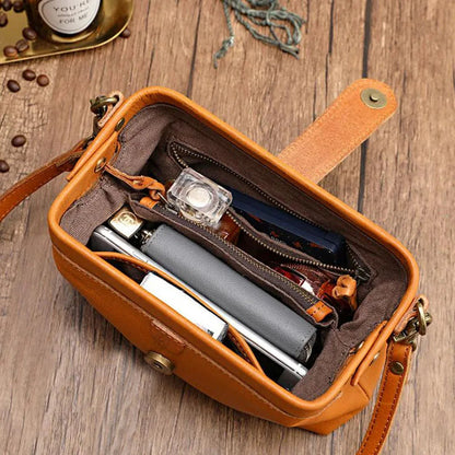 Herdis | Sac classique et compact en ton cognac chaud